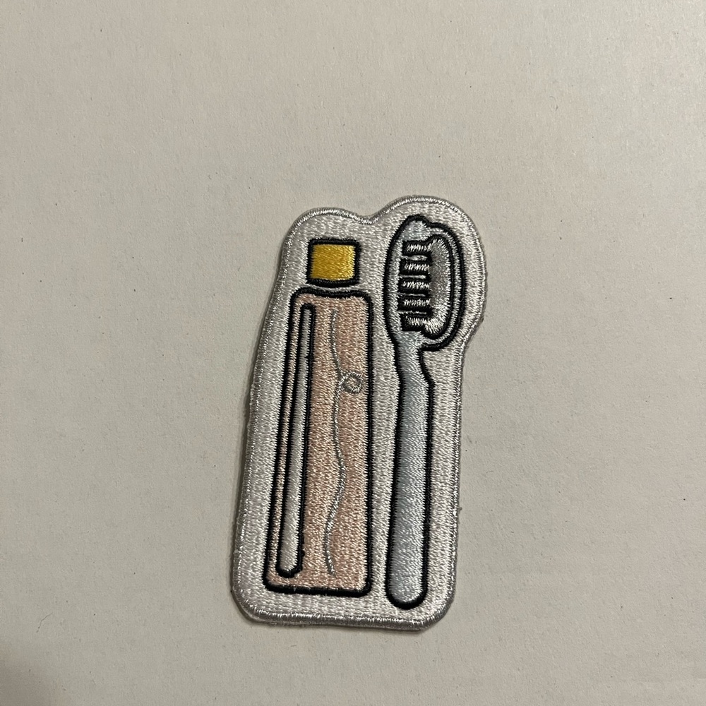 Stoney Clover Lane Toothbrush & Toothpaste Sticker Patches Embroidered